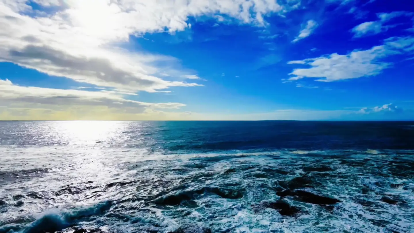 Ocean landscape from above