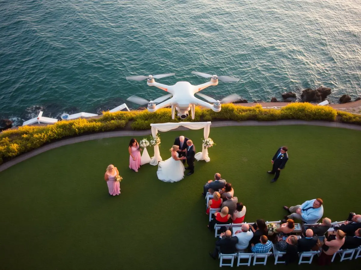 Weddings drone photography
