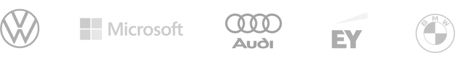 Trusted by Volkswagen, Microsoft, Audi, EY and BMW